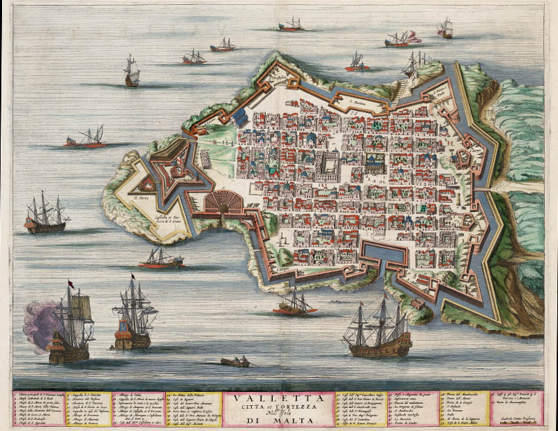 Valletta op Malta 1663 Blaeu